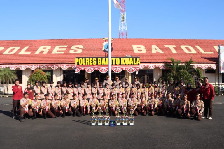 Saka BhayangkaraRaih Juara Umum Dalam Ajang Pertikarada Ke- XII, Kapolres Batola Apresiasi Atas Prestasi Yang Dicapai.