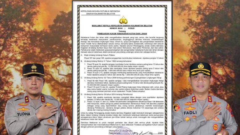 Cegah Karhutla, Polres Banjar Gandeng Masyarakat dan Instansi Terkait Jalankan Instruksi Kapolda Kalsel