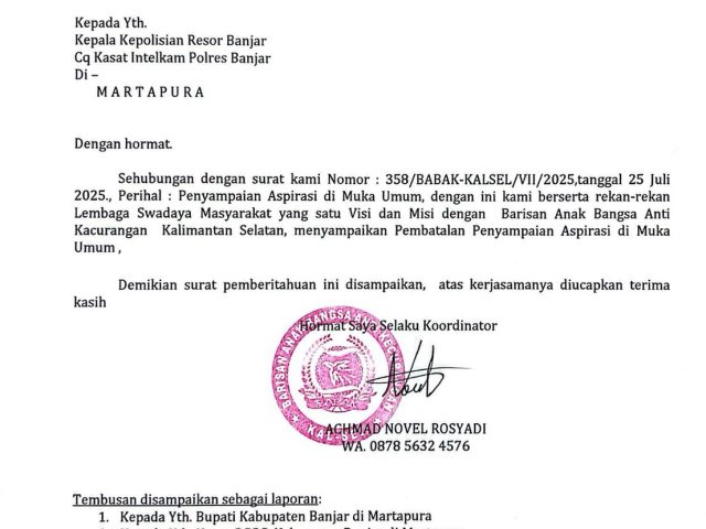 Aksi Unjuk Rasa Dibatalkan, BABAK Kalsel Tetap Tekankan Evaluasi Kinerja Dinsos Banjar
