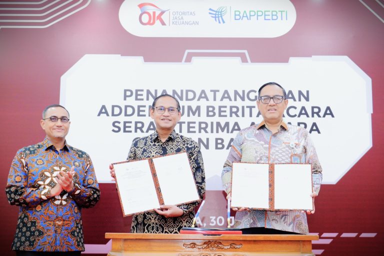 Penandatanganan Adendum BAST, OJK Resmi Ambil Alih Pengawasan Aset Digital