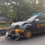 Laka Lantas Dekat Bundaran liang Anggang Libatkan Mobil Dit Samapta Polda Kalsel, Seorang Pelajar Meninggal Dunia Ditempat