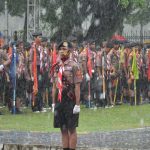 Hujan Deras Tak Goyahkan Semangat! Wali Kota Banjarmasin dan Pramuka Tegar di Upacara HUT ke-64