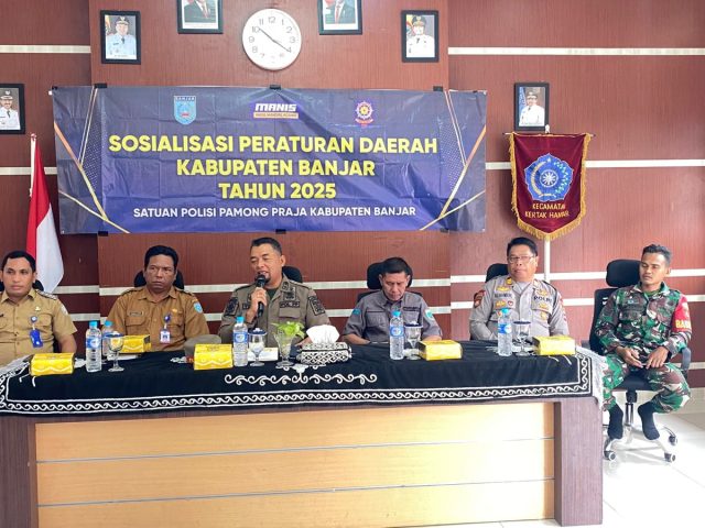 Satpol PP Banjar Gelar Sosialisasi Tahap Pertama Relokasi PKL Kertak Anyar