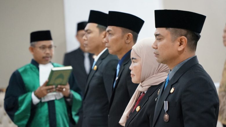Empat Pejabat Pimpinan Tinggi Pratama Resmi di Lantik Bupati H.Syafrudin Noor