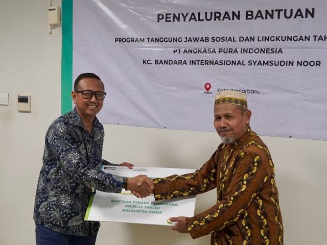 PT Angkasa Pura Indonesia Salurkan Program TJSL 2025 untuk Masyarakat Banjarbaru dan Lingkungan Sekitar Bandara Syamsudin Noor