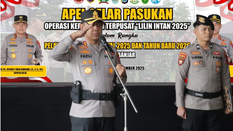 Polres Banjar Gelar Apel Operasi Lilin Intan 2025, Siap Amankan Natal dan Tahun Baru