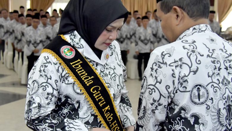 Bupati HSS Kukuhkan Ibunda Guru Periode 2025–2030, Tegaskan WFH bagi Guru saat Libur Sekolah