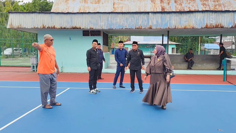 Komisi IV DPRD Banjar Soroti Proyek Renovasi Lapangan Tenis Rp. 393 Juta, Banyak Retak dan Dinilai Tak Sesuai RAB