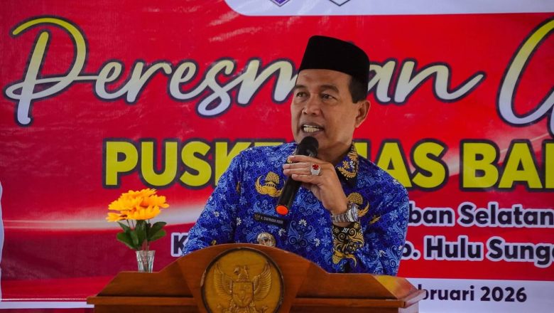 Komitmen Nyata 1 Tahun Kepemimpinan, Bupati HSS Hadirkan Puskesmas Baru di Angkinang