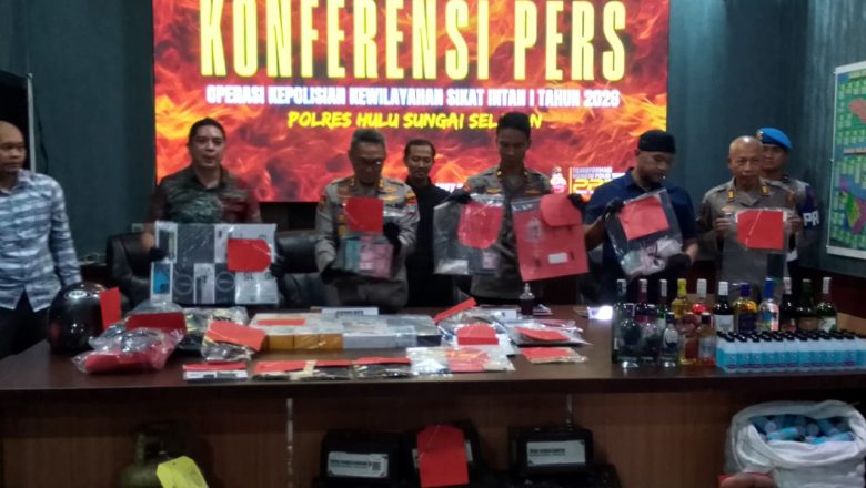 Polres HSS Ungkap 23 Kasus Kriminalitas dalam Operasi Sikat Intan I 2026, 33 Tersangka Diamankan