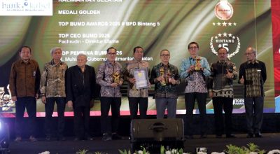 Tirta Amandit dan Bupati HSS Raih Penghargaan di TOP BUMD Awards 2026