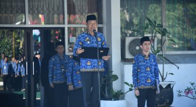 HUT Satpol PP, Damkar, dan Satlinmas, Wabup HSS Soroti Tantangan serta Kinerja Aparatur