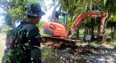 TMMD ke-128 HSS Percepat Pengecoran Jalan Pantai Ulin–Ulin dengan Excavator