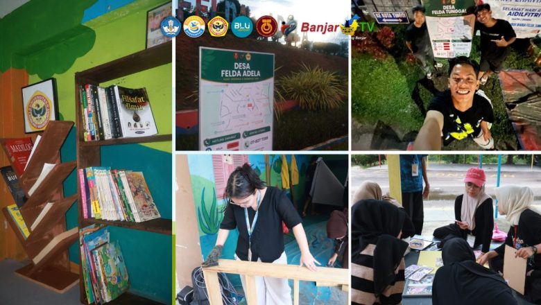 KKN Internasional ULM Bangun Pojok Baca dan Papan Informasi di Kawasan FELDA Malaysia