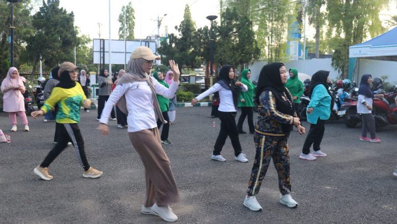 Perkuat Sinergi Organisasi Wanita, GOW HSS Gelar Senam Sehat Bersama