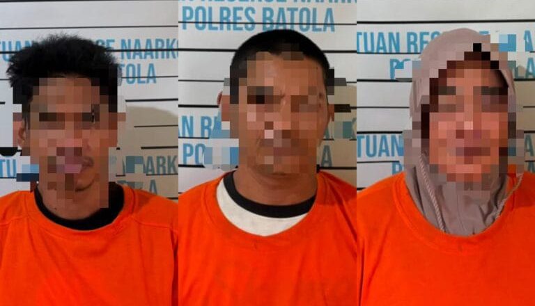 Tiga Terduga Pelaku Peredaran Gelap Narkoba Diamankan Satresnarkoba Polres Batola