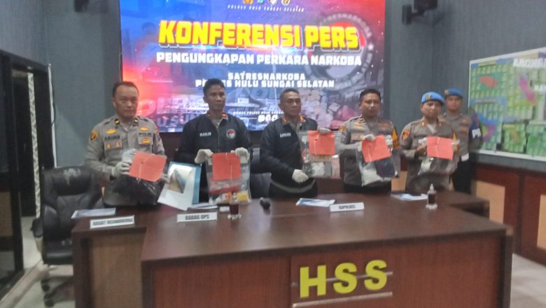Polres HSS Ungkap Lima Kasus Narkoba, Tujuh Tersangka Diamankan