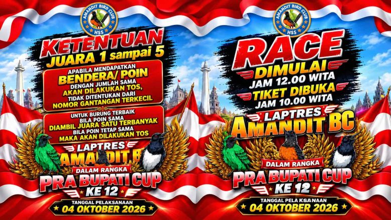 Jelang Hari Jadi ke-76 HSS, Amandit Bird Club Gelar Latpres Pra Bupati Cup ke-12